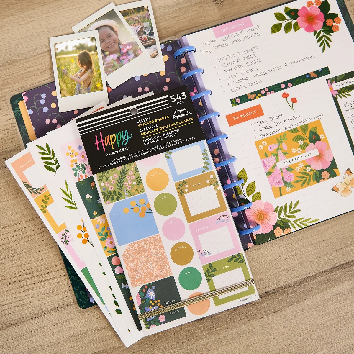 Me & my big ideas Midnight Meadow stickers fleurs 543