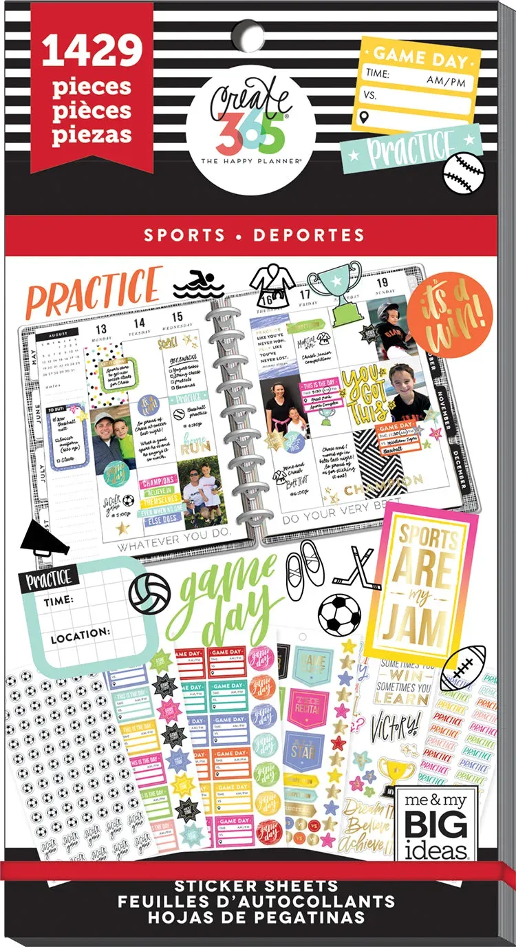Me & my big ideas Happy Stickers Sports autocollants value pack 1429