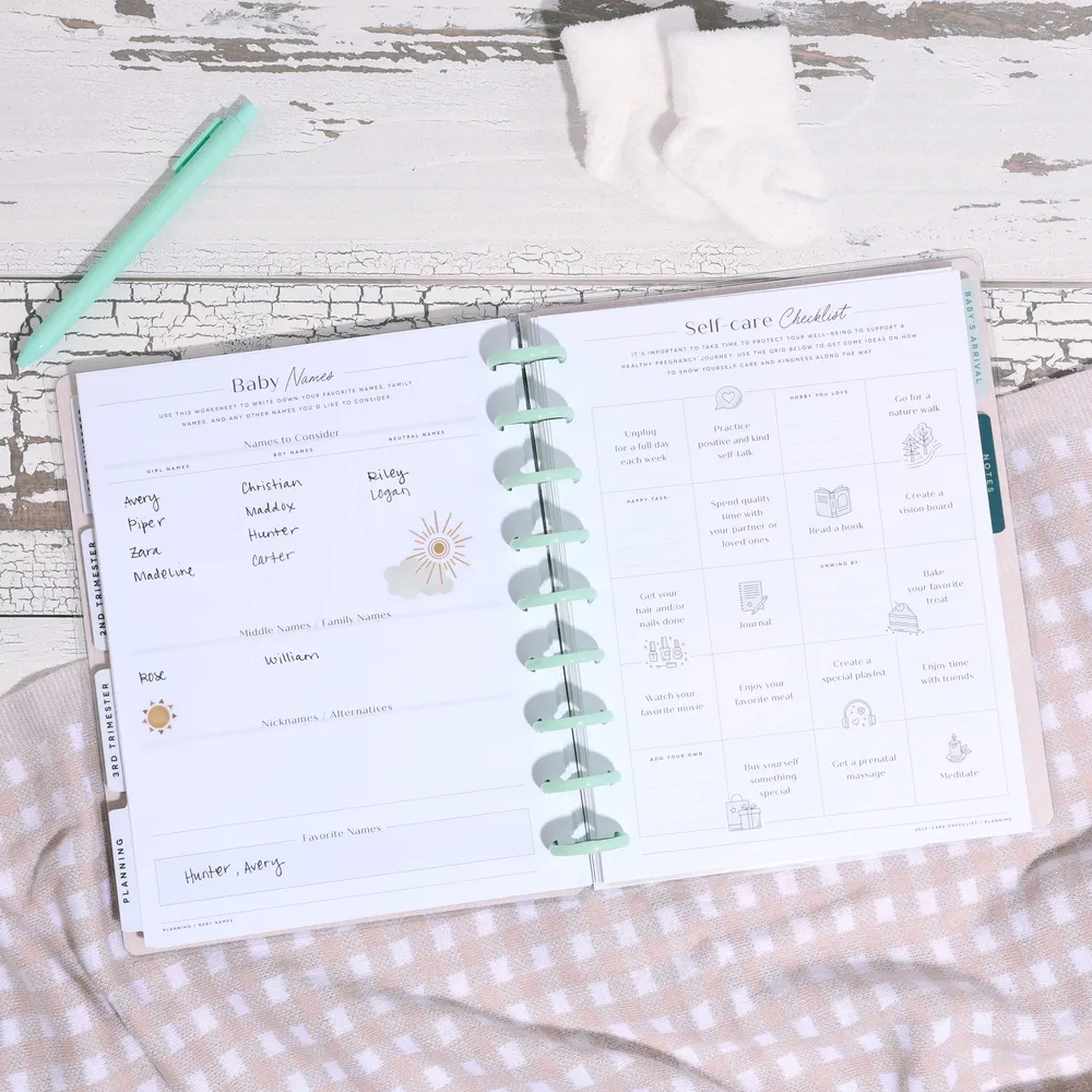 Happy Planner Butterflies Blooms planner grossesse non daté Classic