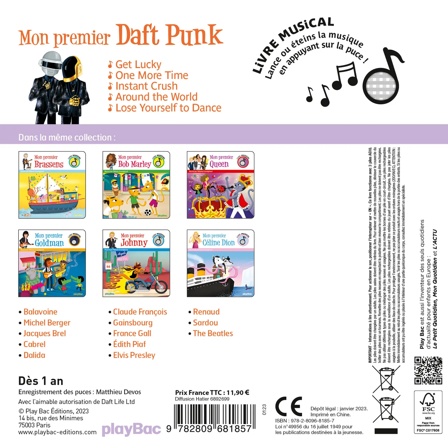 Frigobloc Mon premier Daft Punk livre musical sonore