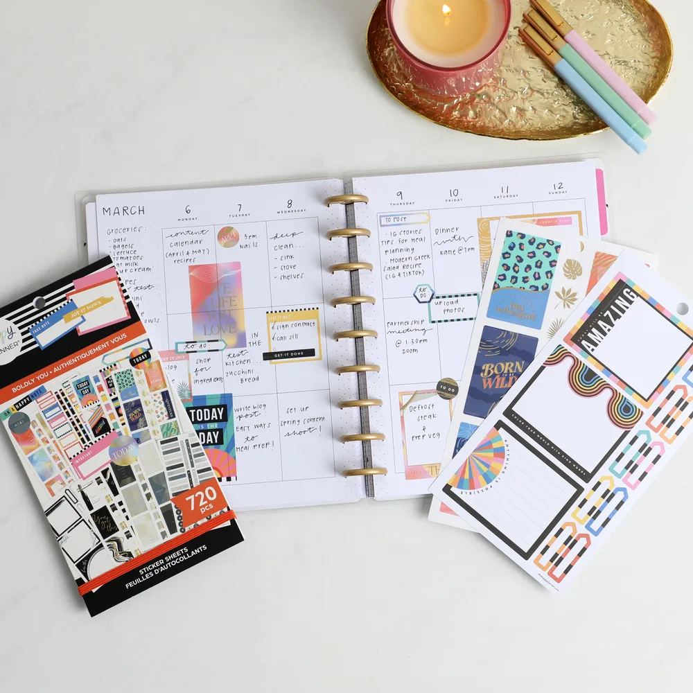 Happy Planner Boldly You stickers Classic 720 motivation