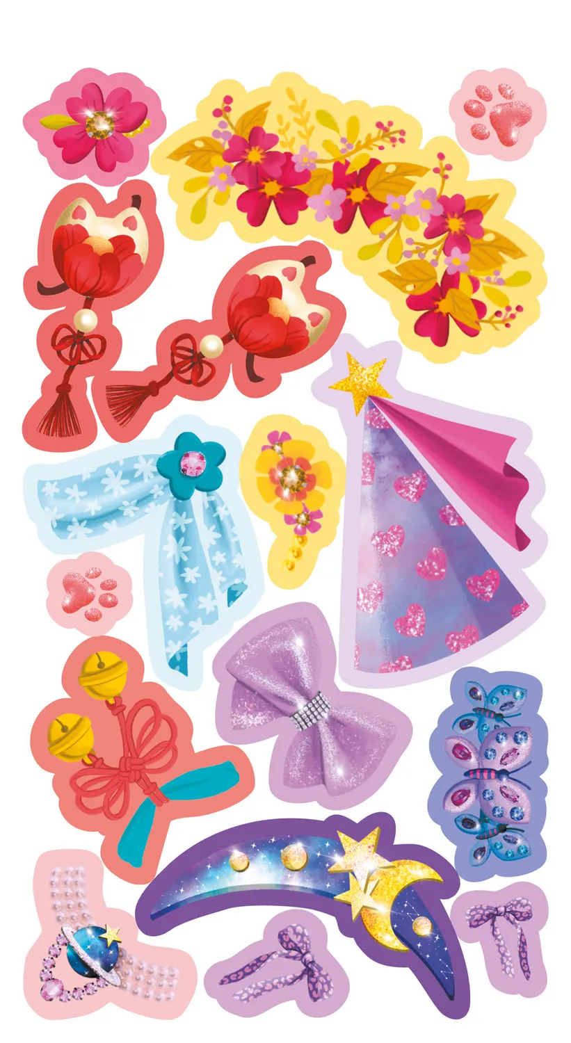 Frigobloc Chatons cahier coloriages strass stickers