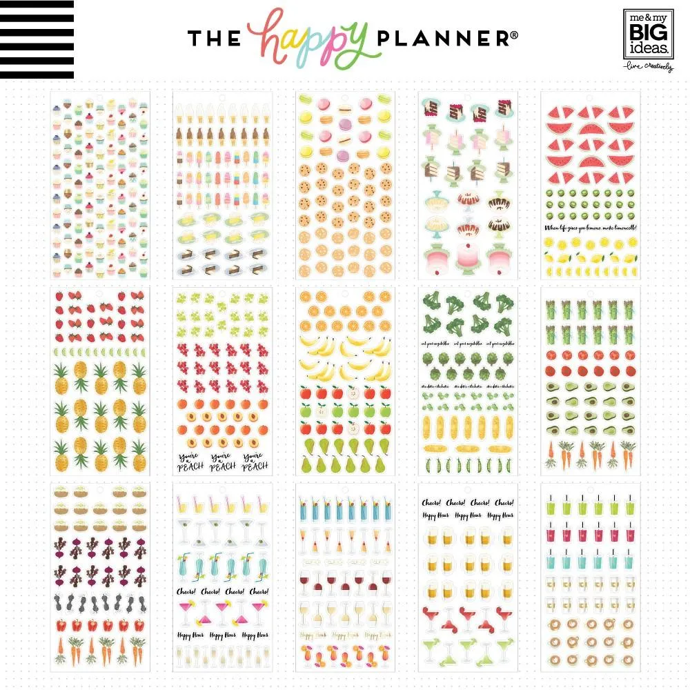 Happy Planner Value Pack Food stickers 1551 autocollants cuisine