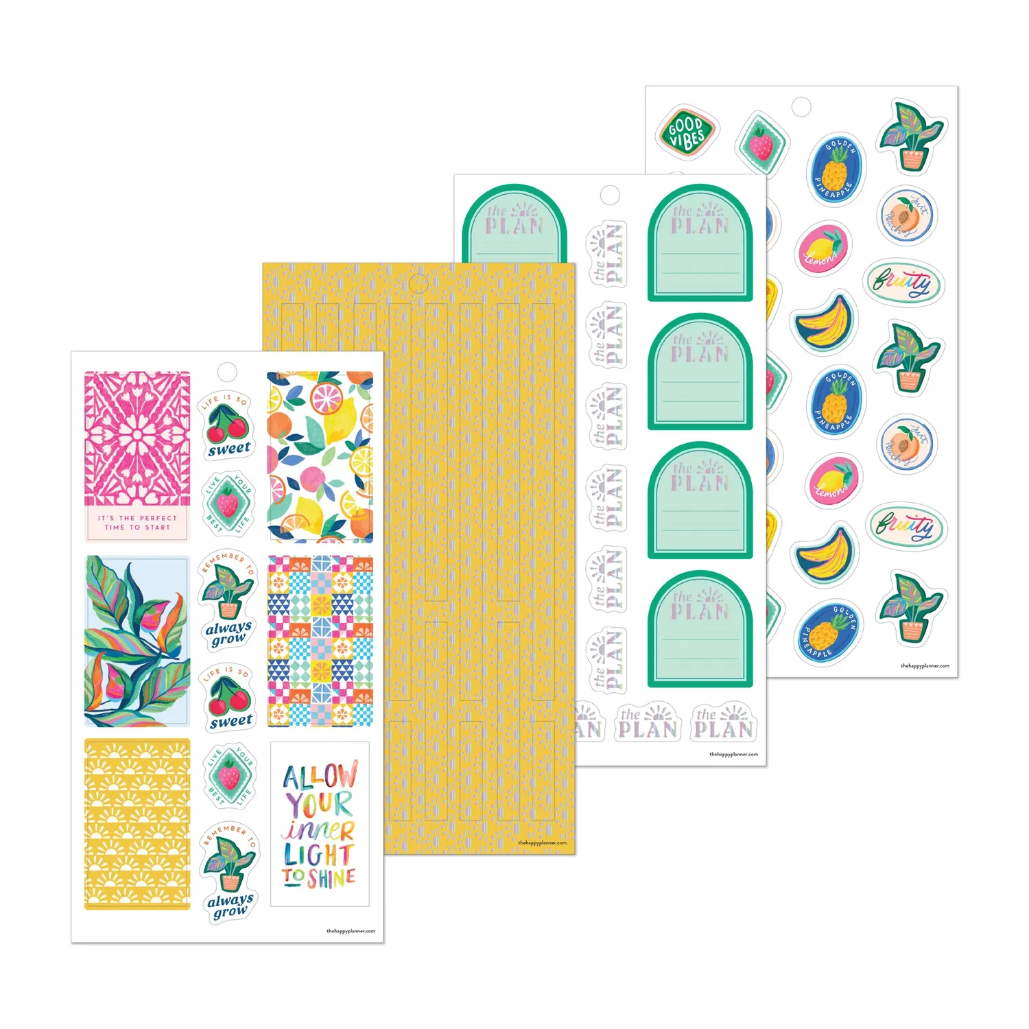 Happy Planner Sunshine Splash stickers colorés 30 planches