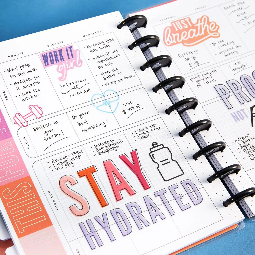 Happy Planner Go the Distance planner fitness Classic 12 mois non daté