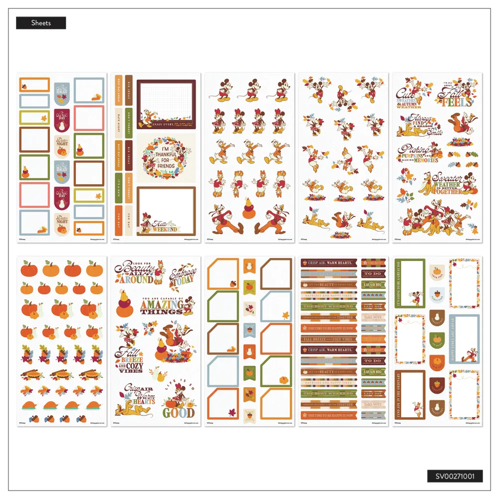 Happy Planner Disney Mickey stickers méga 100 feuilles