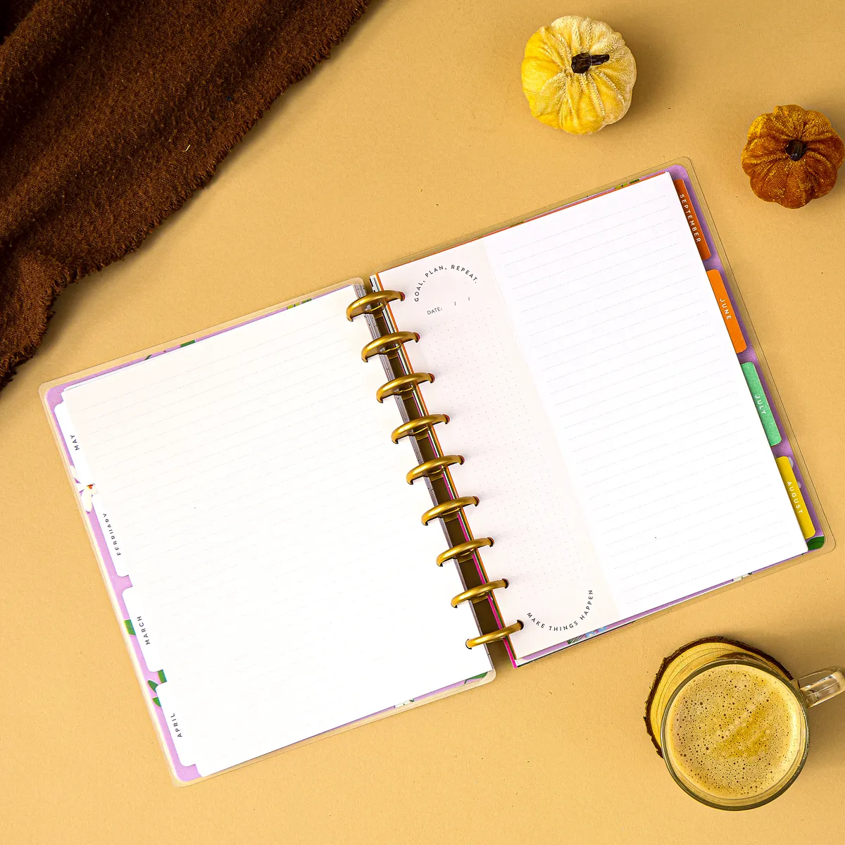 Happy Planner Neutrals Classic recharge pointillee 40 feuilles