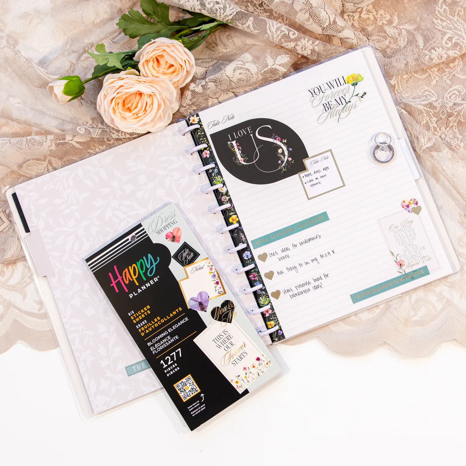 Happy Planner Blooming Elegance stickers mariage Big 1277 pcs