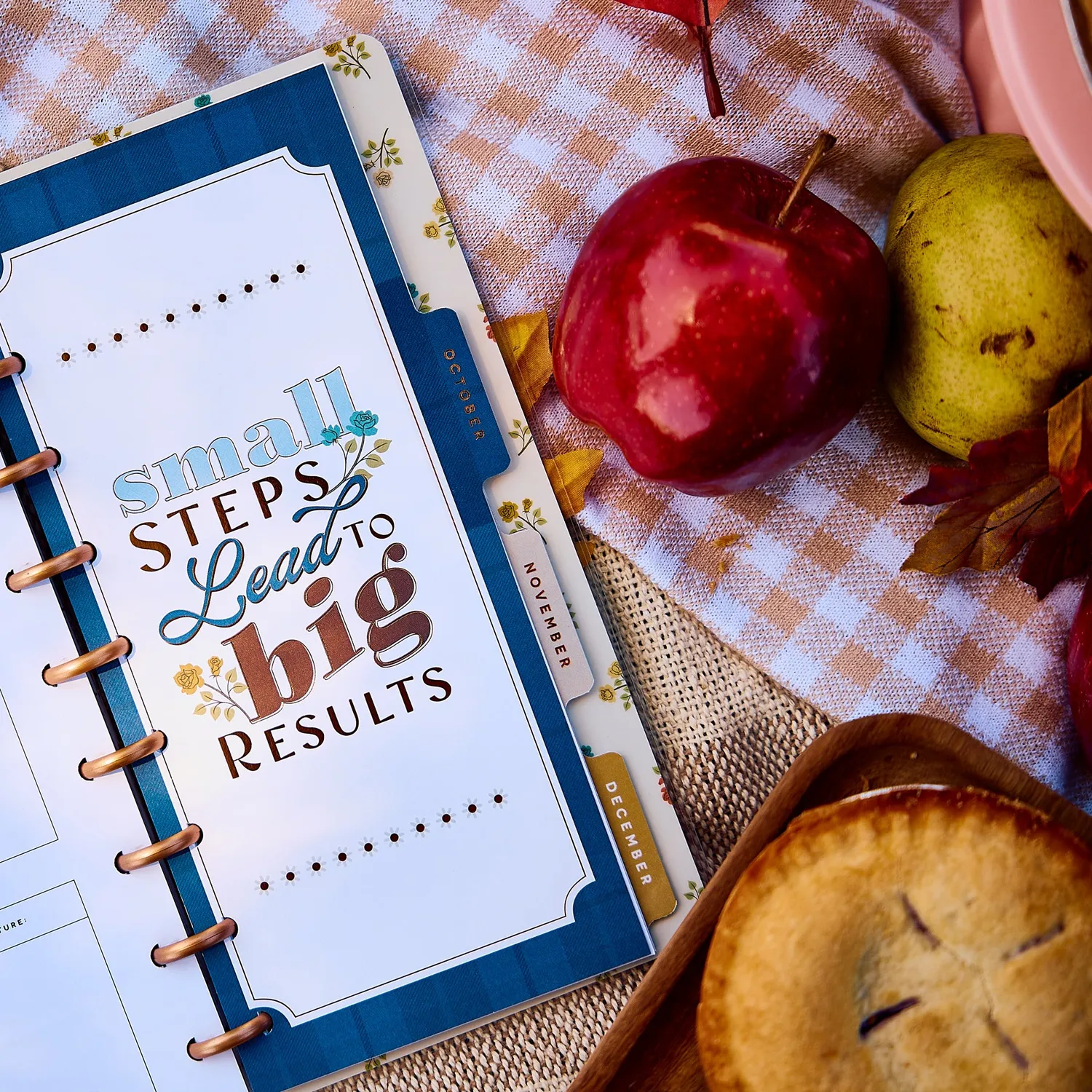 Happy Planner Fall Picnic agenda 2027 Skinny Classic horizontal