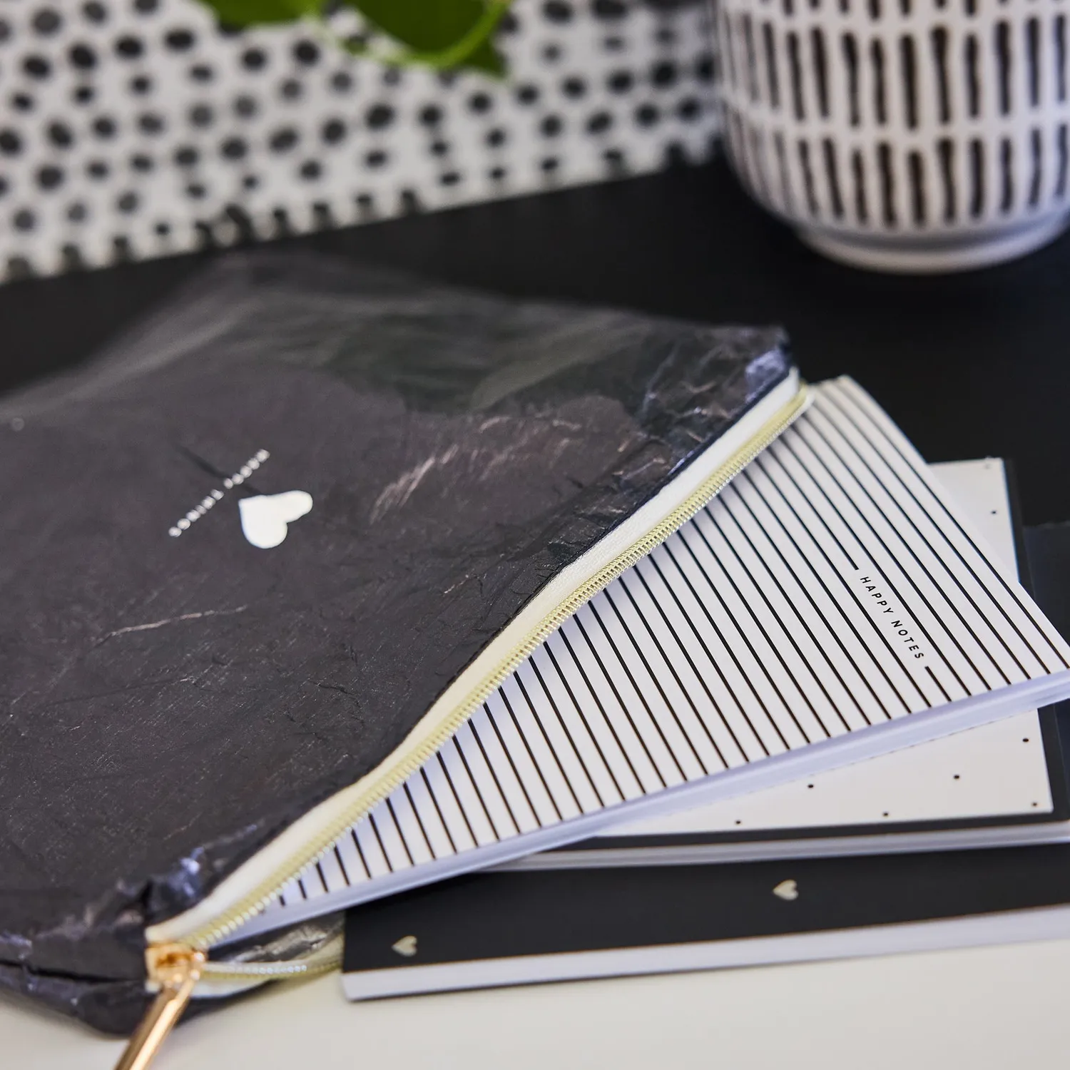 Happy Planner Love L+S trousse nylon 2 pochettes zippées