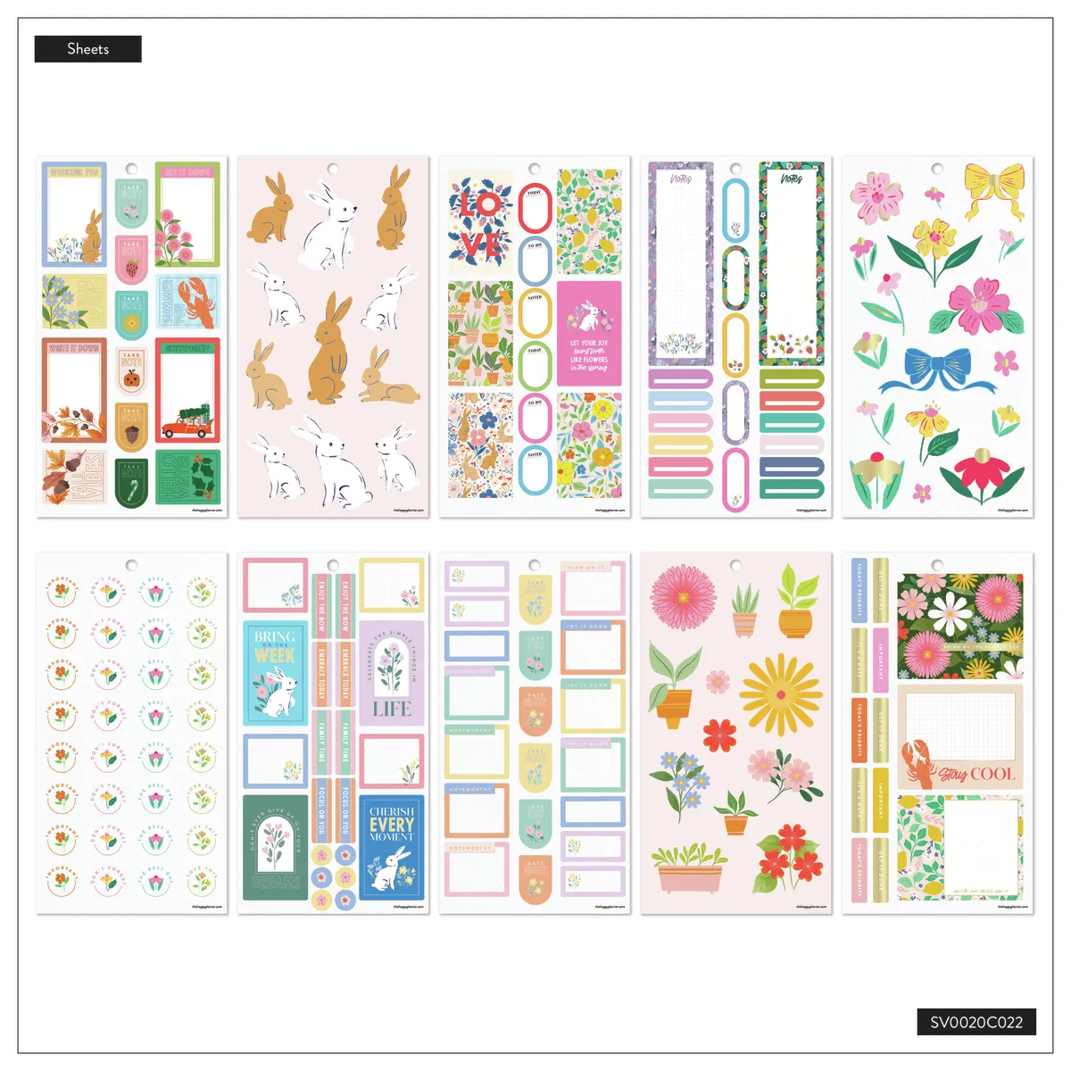 Happy Planner Whimsical Seasons autocollants Classic x592 saisons