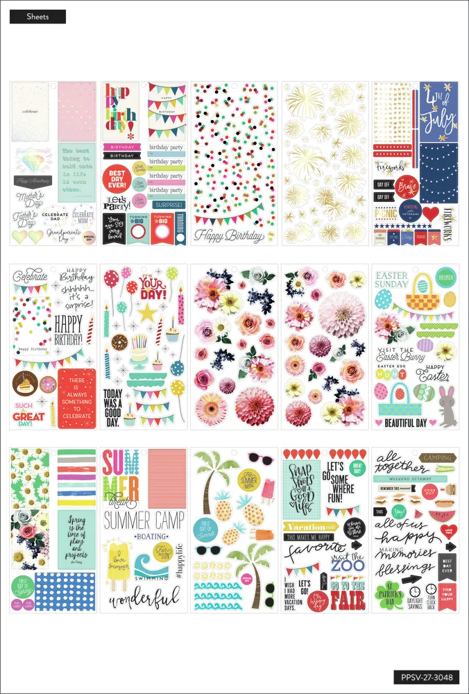 Happy Planner Seasonal 2 Big stickers agenda 30 planches saisons