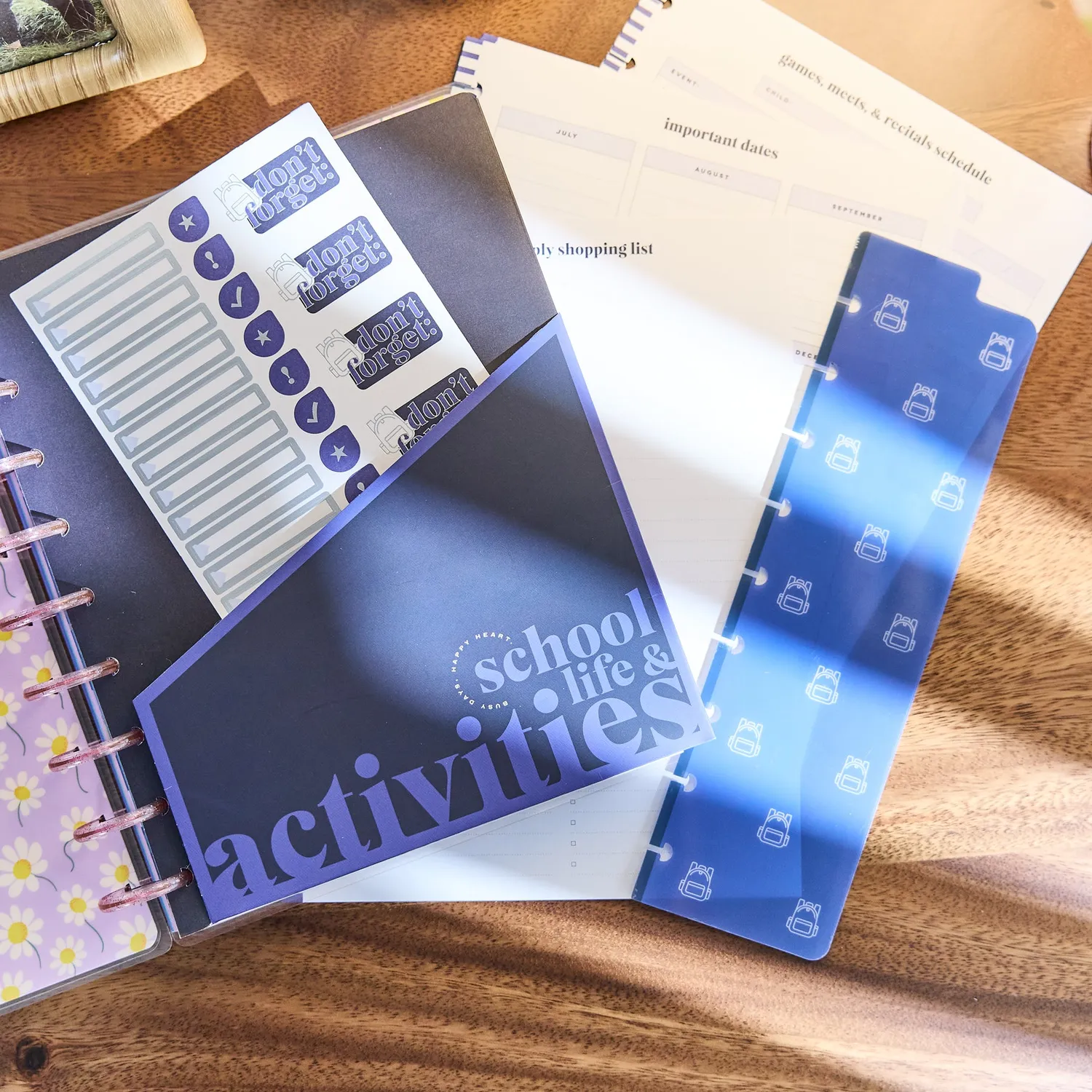 Happy Planner Parenting Classic kit accessoires école famille