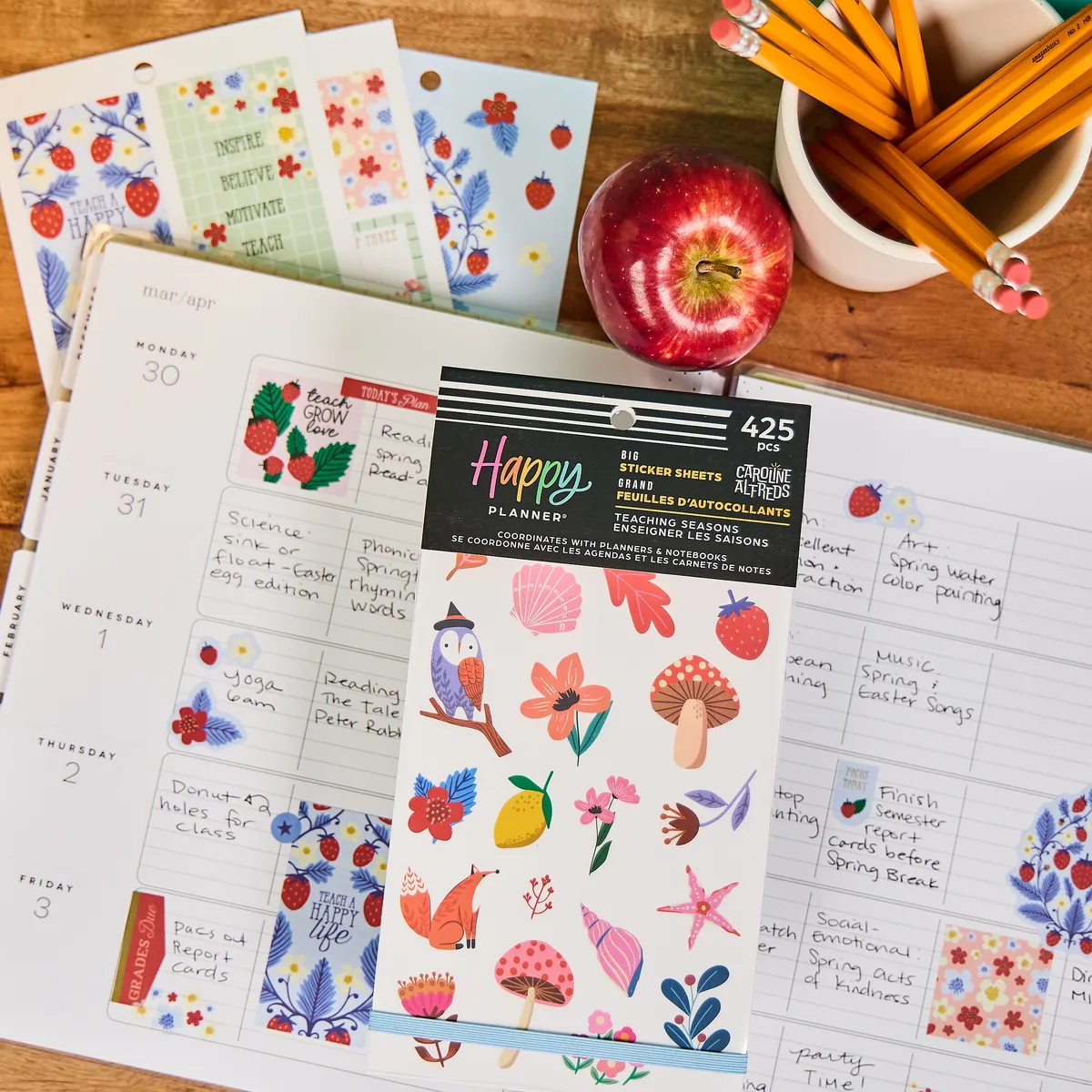 Happy Planner Teaching Seasons Big stickers 425 autocollants