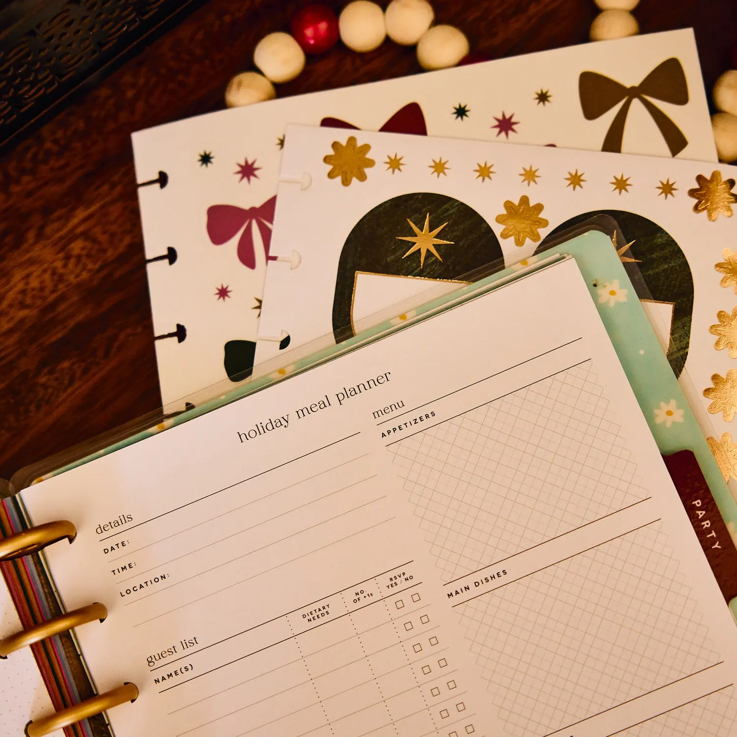 Happy Planner Holiday Charm extension Classic fêtes