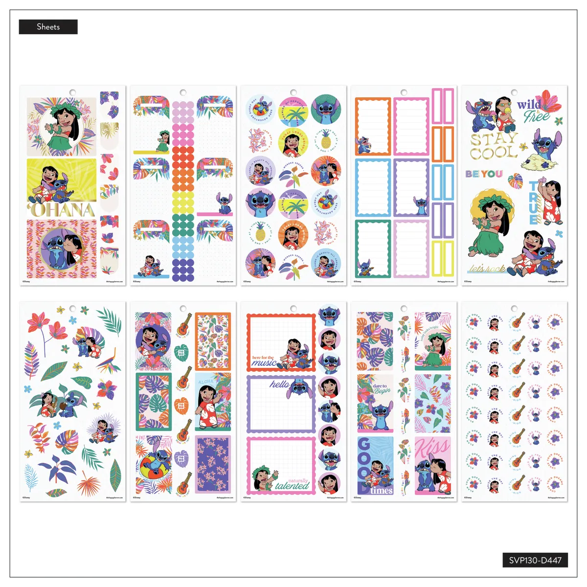 Happy Planner Disney Lilo & Stitch stickers Classic 656 pièces