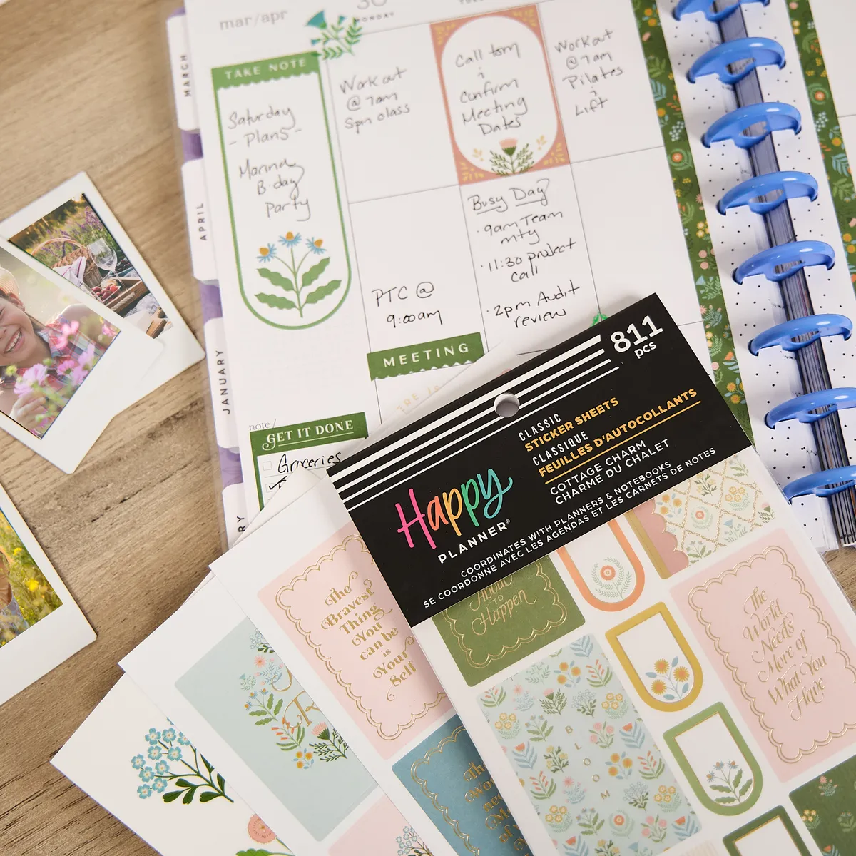 Happy Planner Cottage Charm Classic stickers 811 cosy