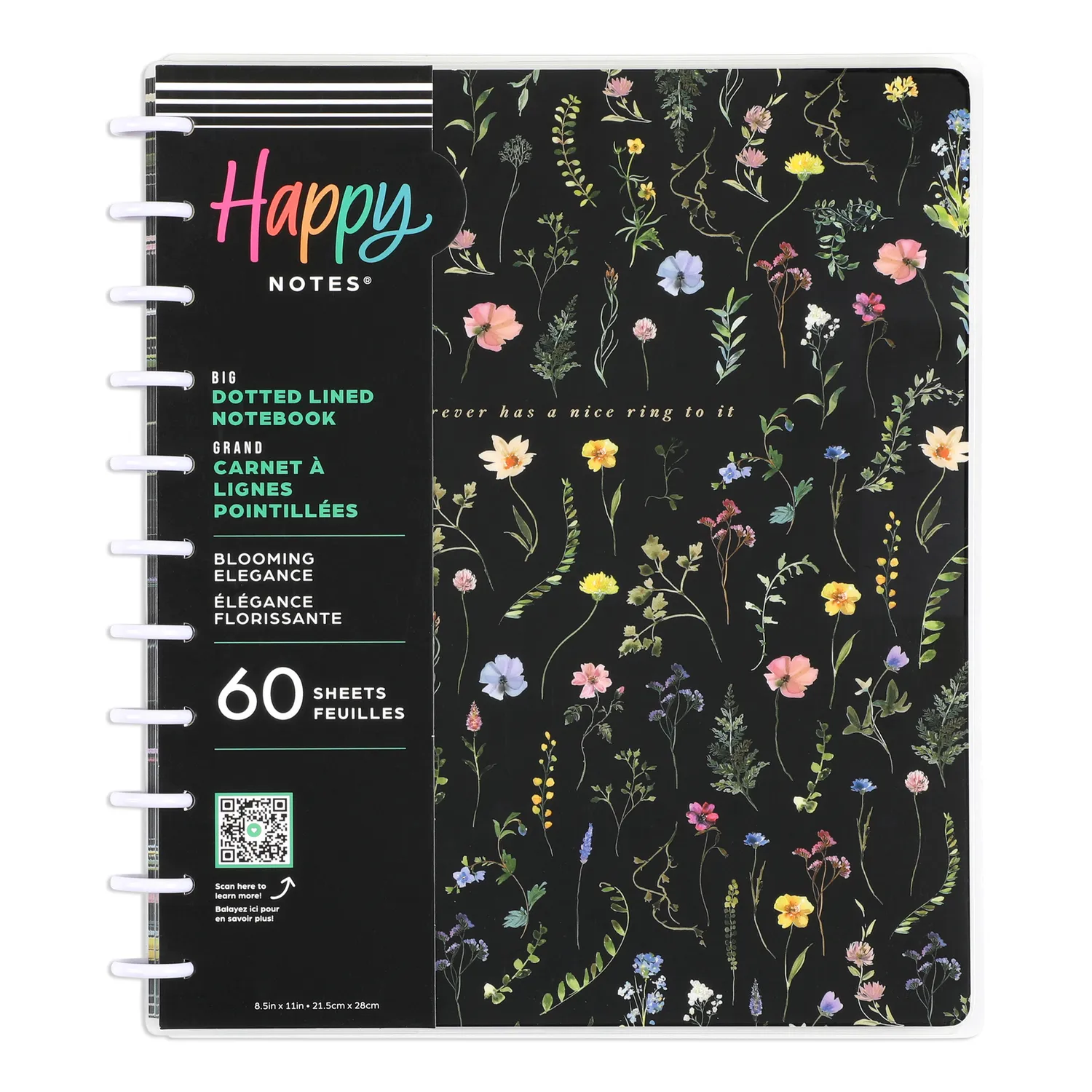 Happy Planner Blooming Elegance carnet pointillé Big 60 feuilles mariage