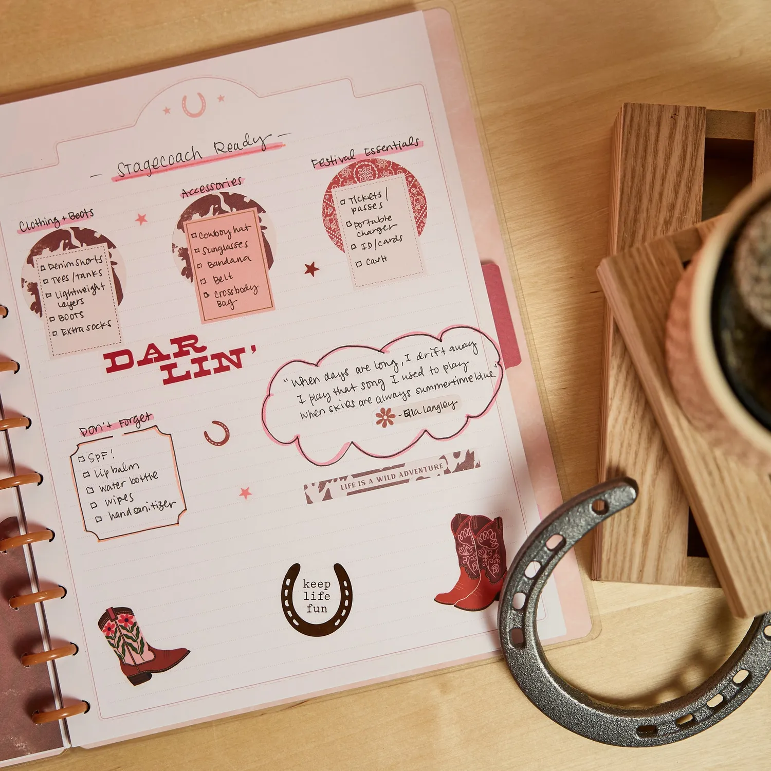 Me & my big ideas Western Bloom carnet grand pointillé 60 feuilles