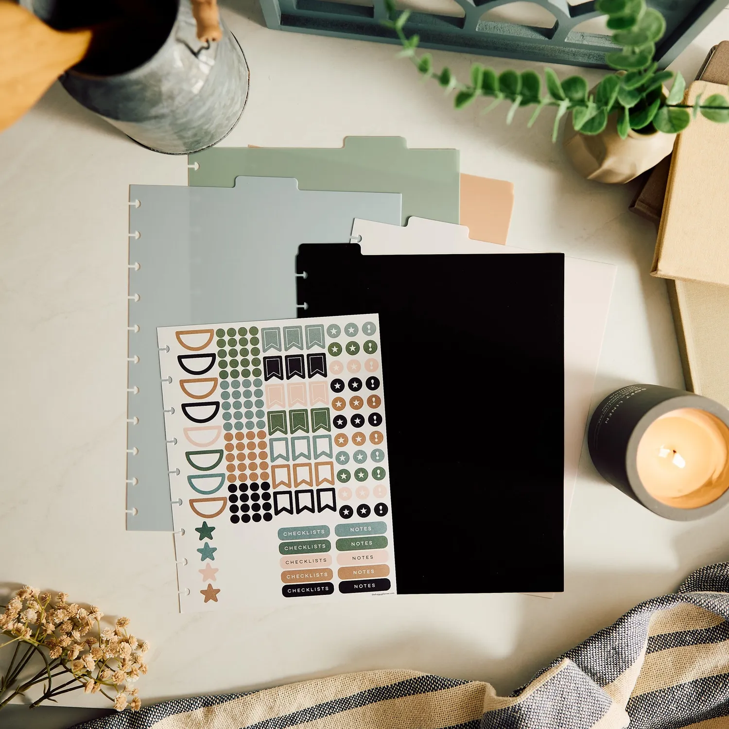 Happy Planner Neutrals intercalaires Big plastique lot 5 neutre