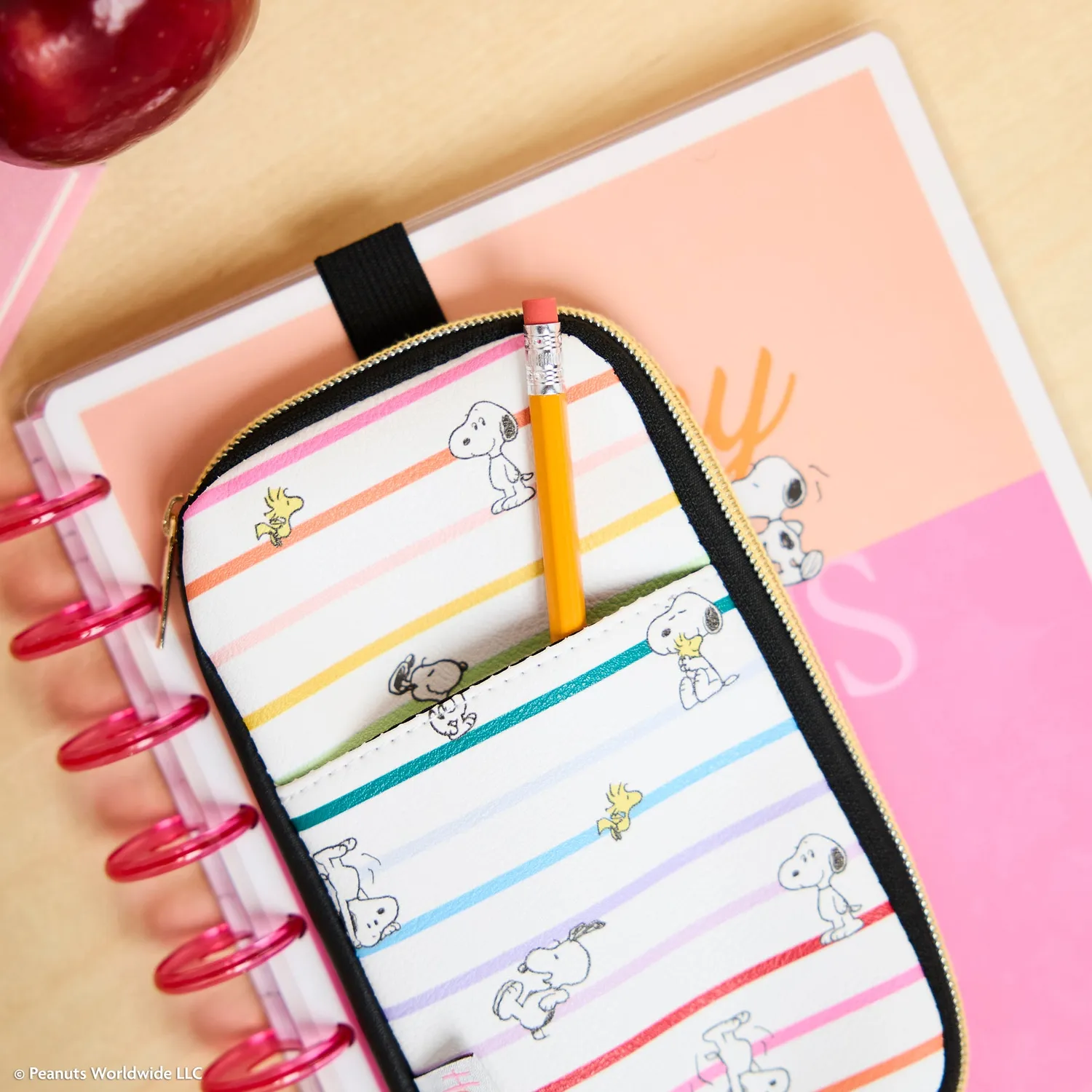 Happy Planner Peanuts Banded trousse à fermeture Snoopy