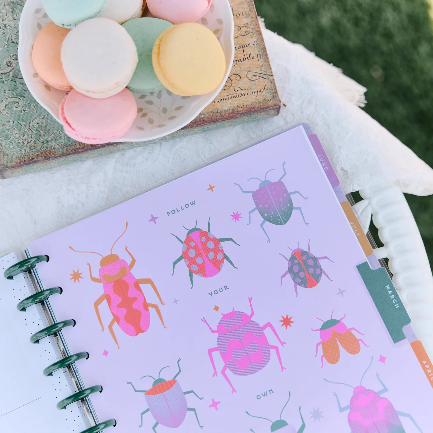 Happy Planner Hive & Bloom 2027 agenda Big horizontal 12 mois