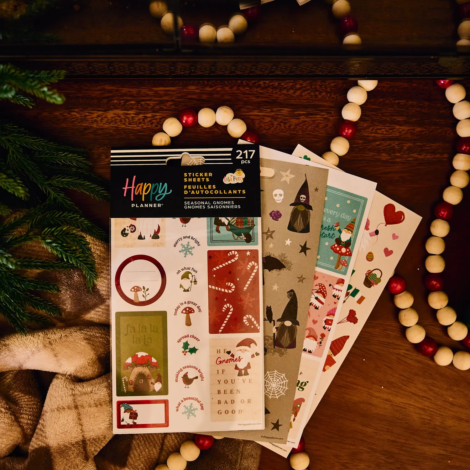 Happy Planner Seasonal Gnomes 10 planches autocollants saisons
