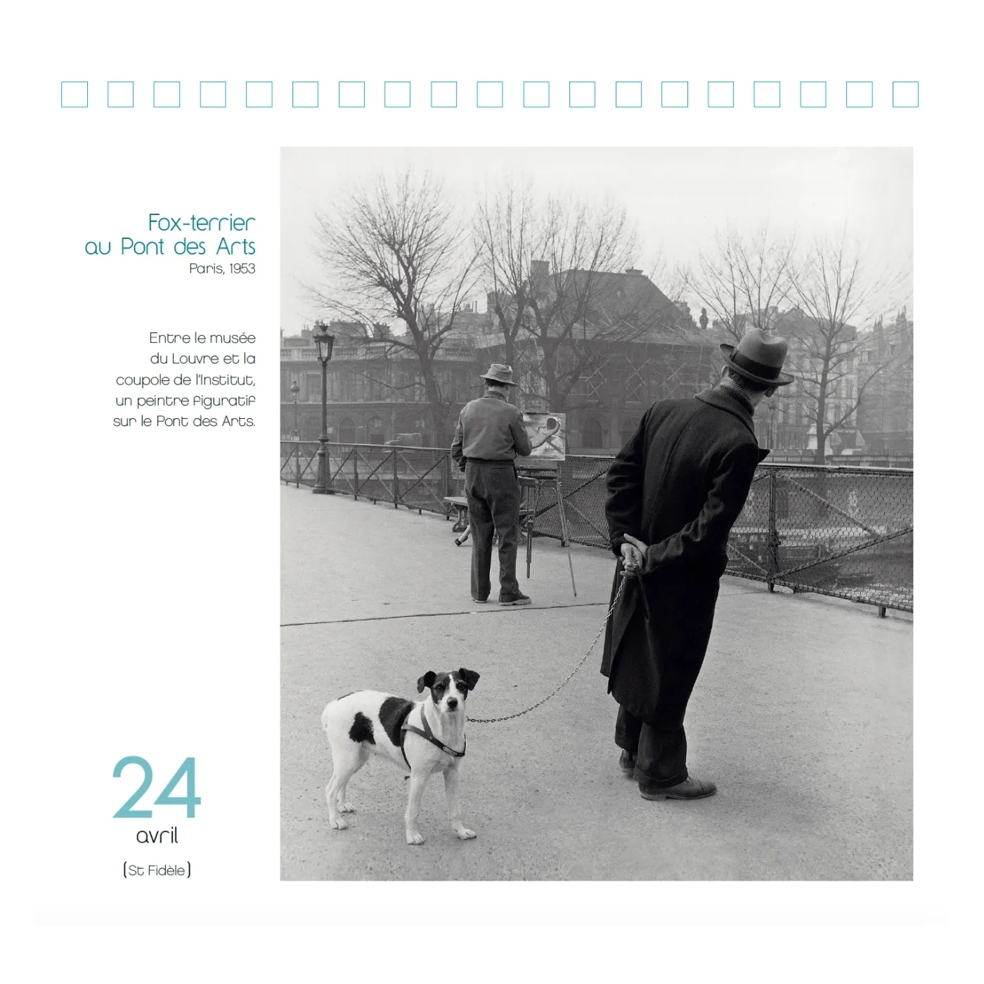 Frigobloc 365 jours avec Doisneau calendrier photo noir et blanc