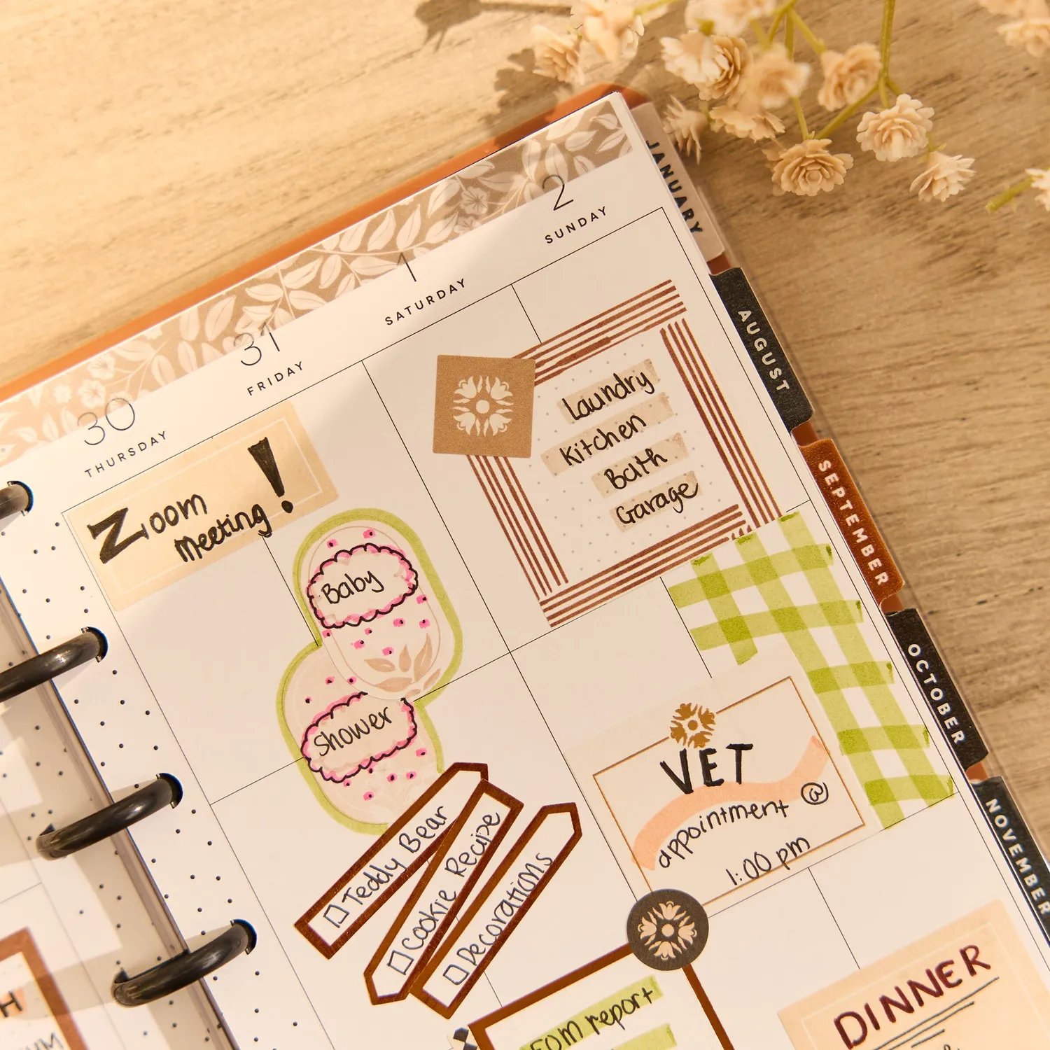 Happy Planner Neutral Noir 2026-2027 agenda mini vertical noir