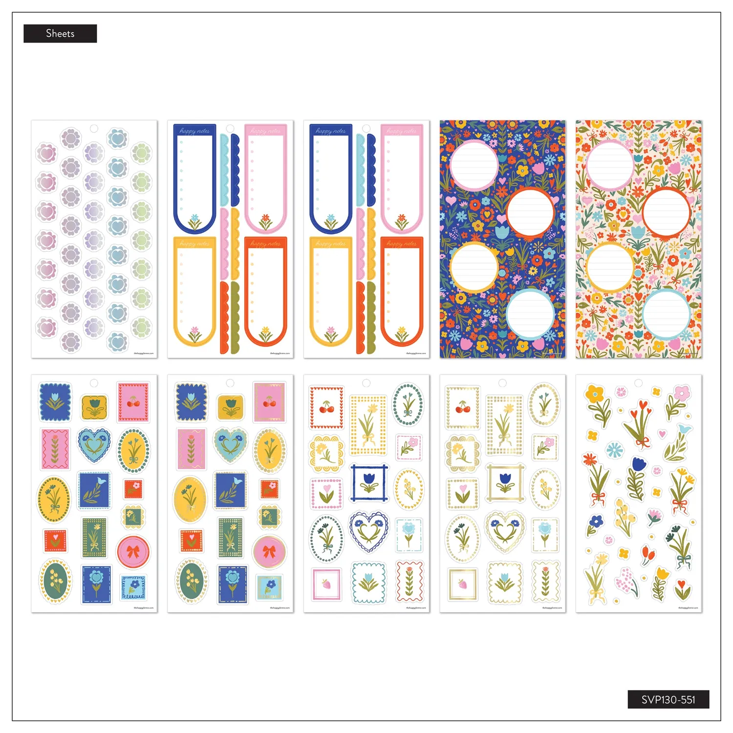 Happy Planner Little Garden stickers Value Pack floral