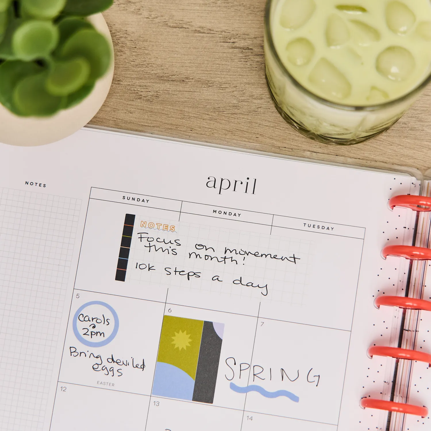 Happy Planner Pop Splash agenda 2026 Big Dashboard 12 mois
