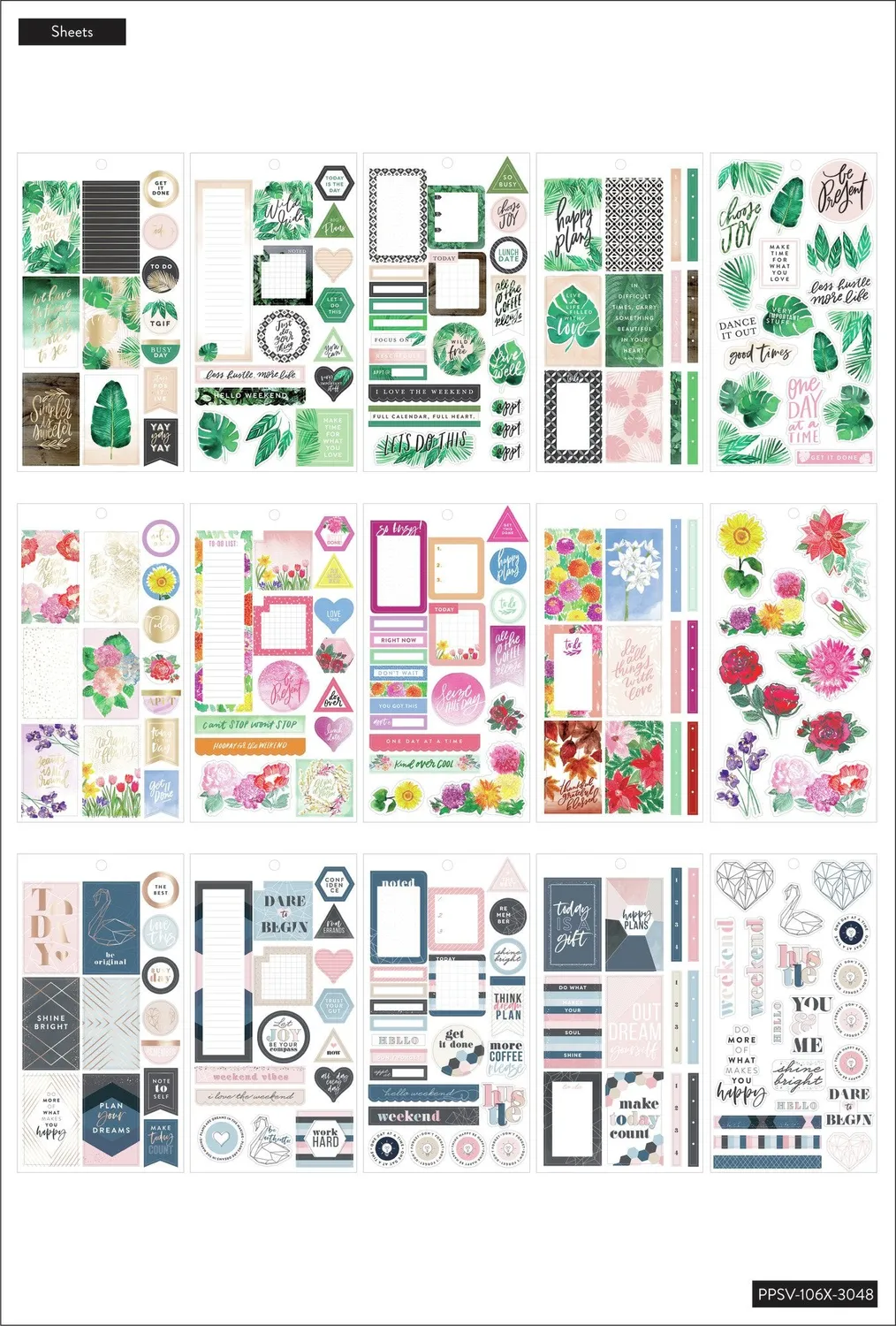 Happy Planner Color Story stickers value pack 497 autocollants