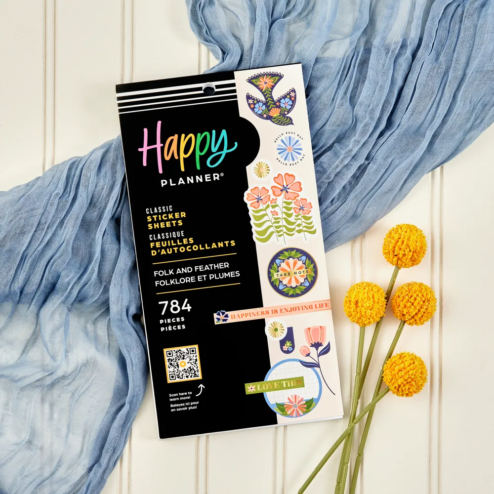 Happy Planner Folk & Feather stickers value pack x784