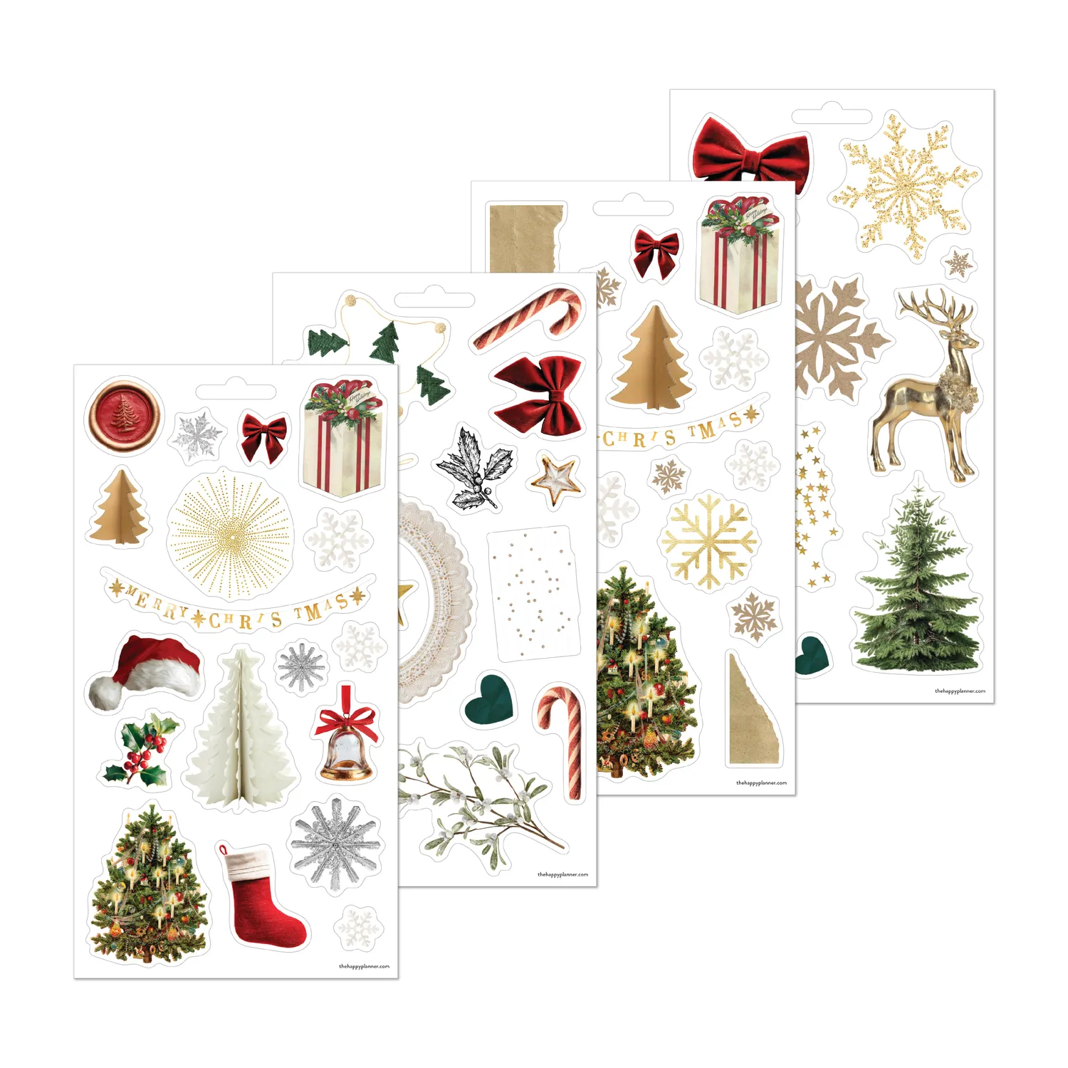 Happy Planner Vintage Holiday stickers Noël 10 planches