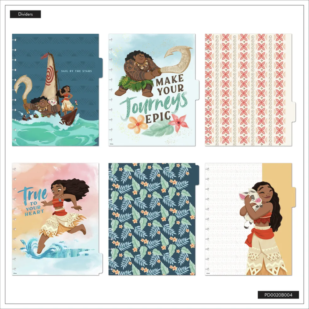 Happy Planner Disney Moana agenda non daté big vertical 12 mois