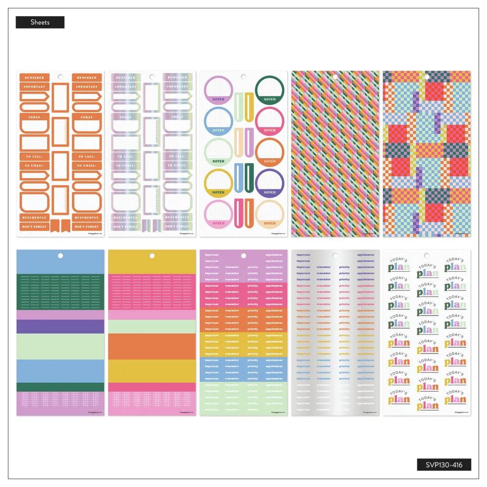 Happy Planner Building Blocks stickers lot 30 planches