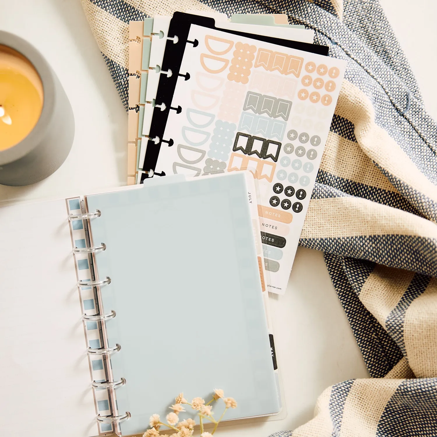 Happy Planner Neutrals Mini intercalaires plastique neutres x5