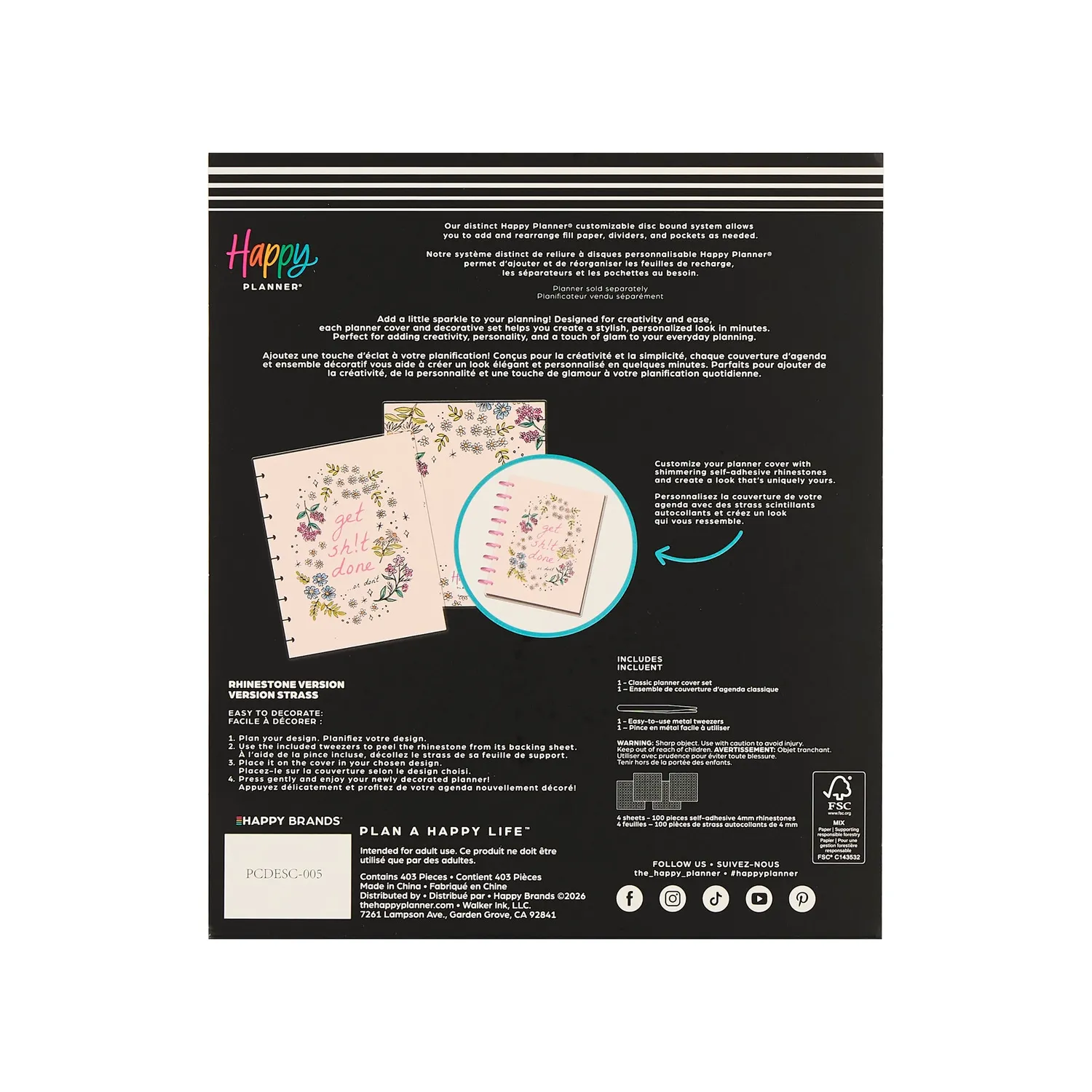 Happy Planner Pajama Plans Classic couverture planner DIY