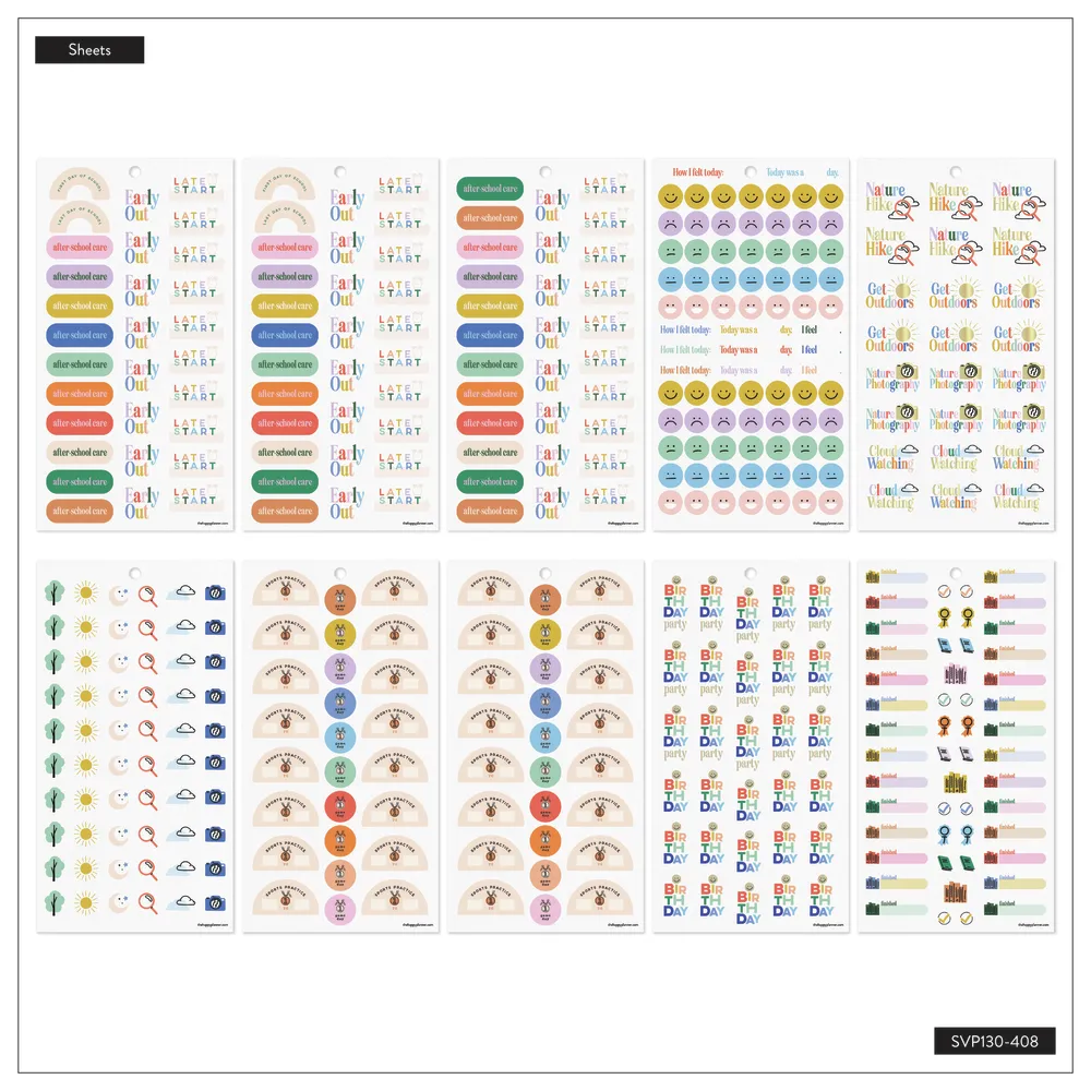 Happy Planner Kids' Activities stickers enfants 1095 motifs