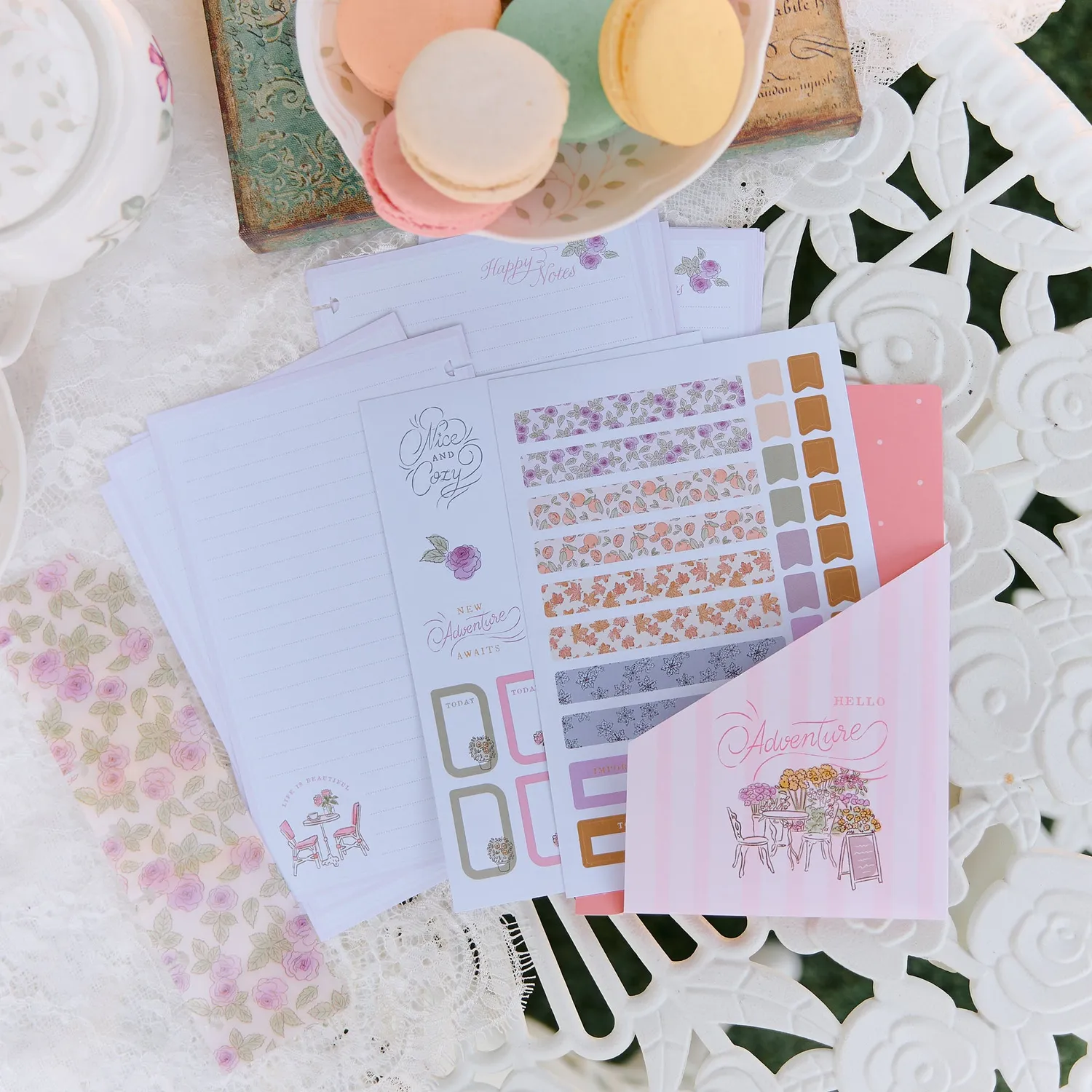 Happy Planner Seasonal Sidewalks pack accessoires Mini 4 saisons