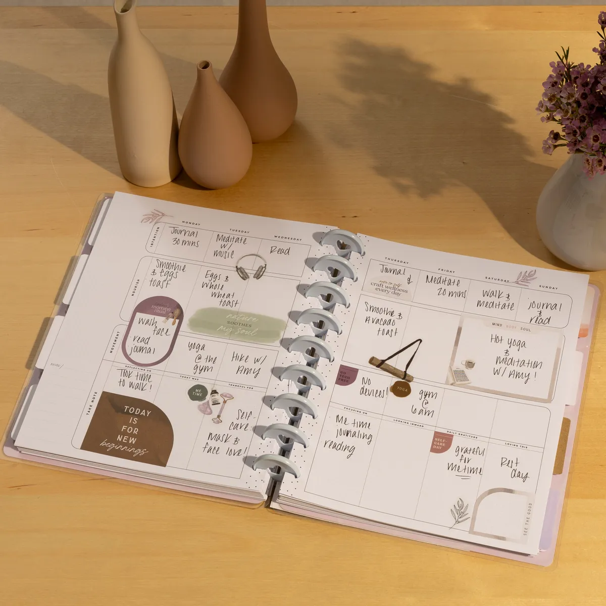 Happy Planner Radiant Soul planner bien-être non daté 12 mois