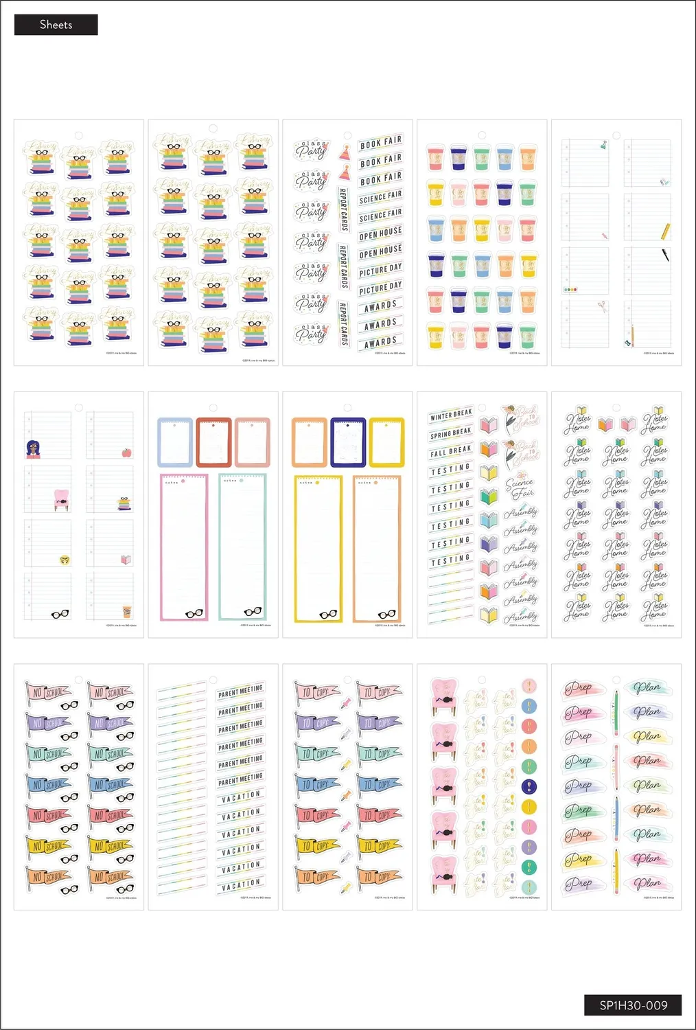 Me & my big ideas Happy Stickers Icons Teacher stickers Big 737 pièces
