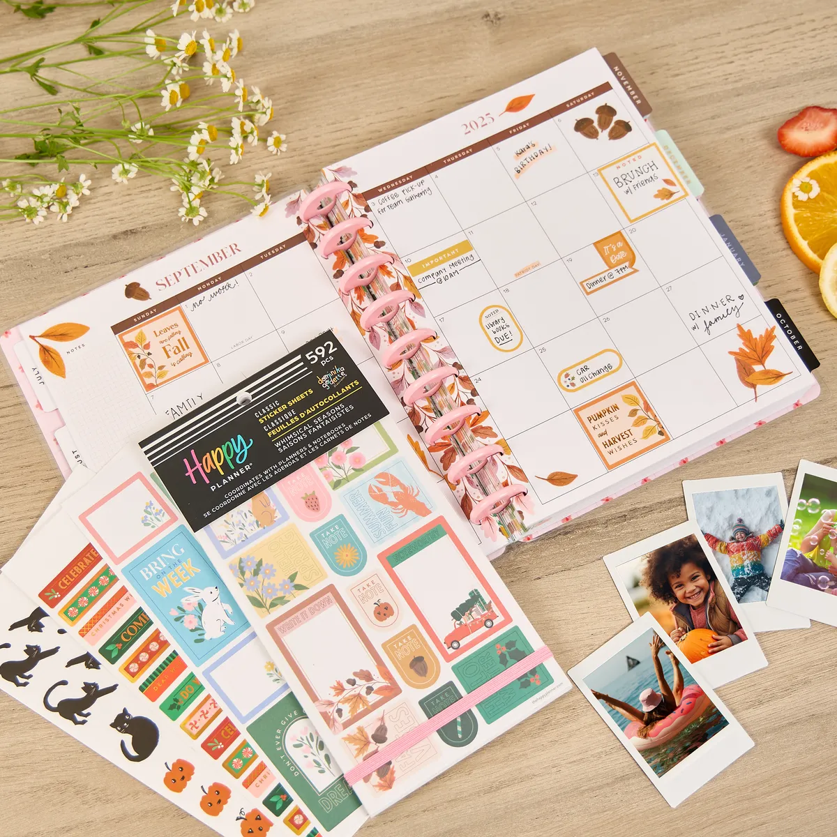 Happy Planner Whimsical Seasons autocollants Classic x592 saisons