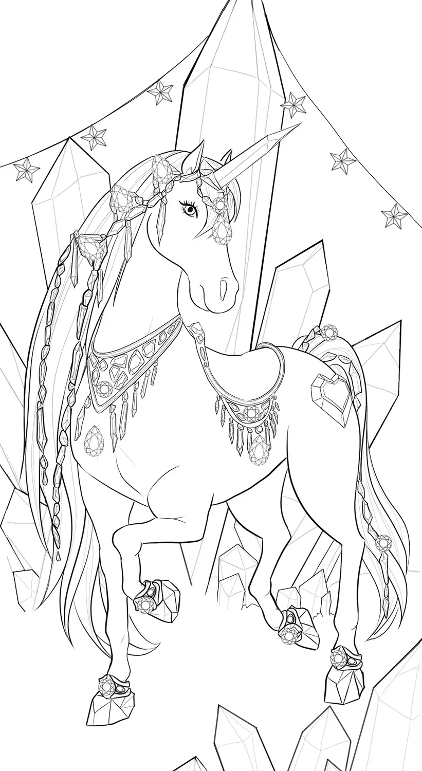 Frigobloc Strass et coloriages Licornes cahier 40 modèles
