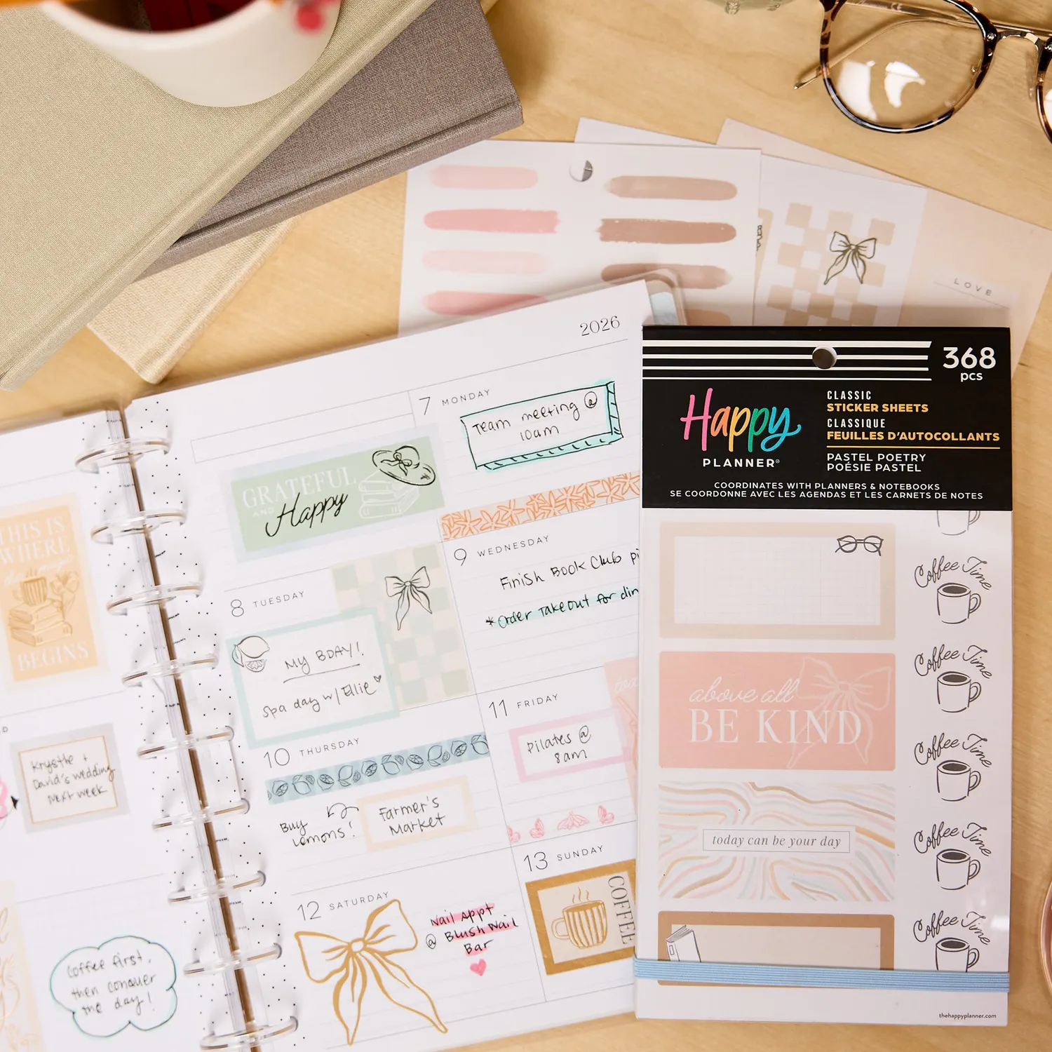 Happy Planner Pastel Poetry stickers Classic 30
