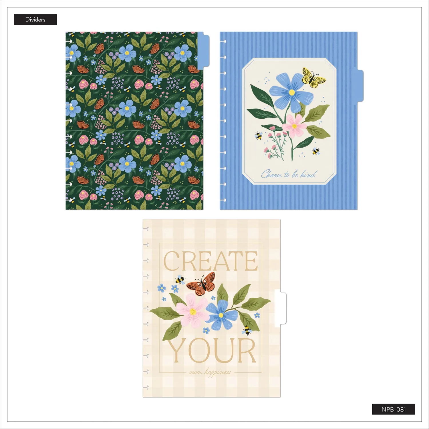 Happy Planner Country Charm carnet à anneaux Big 60 feuilles vichy