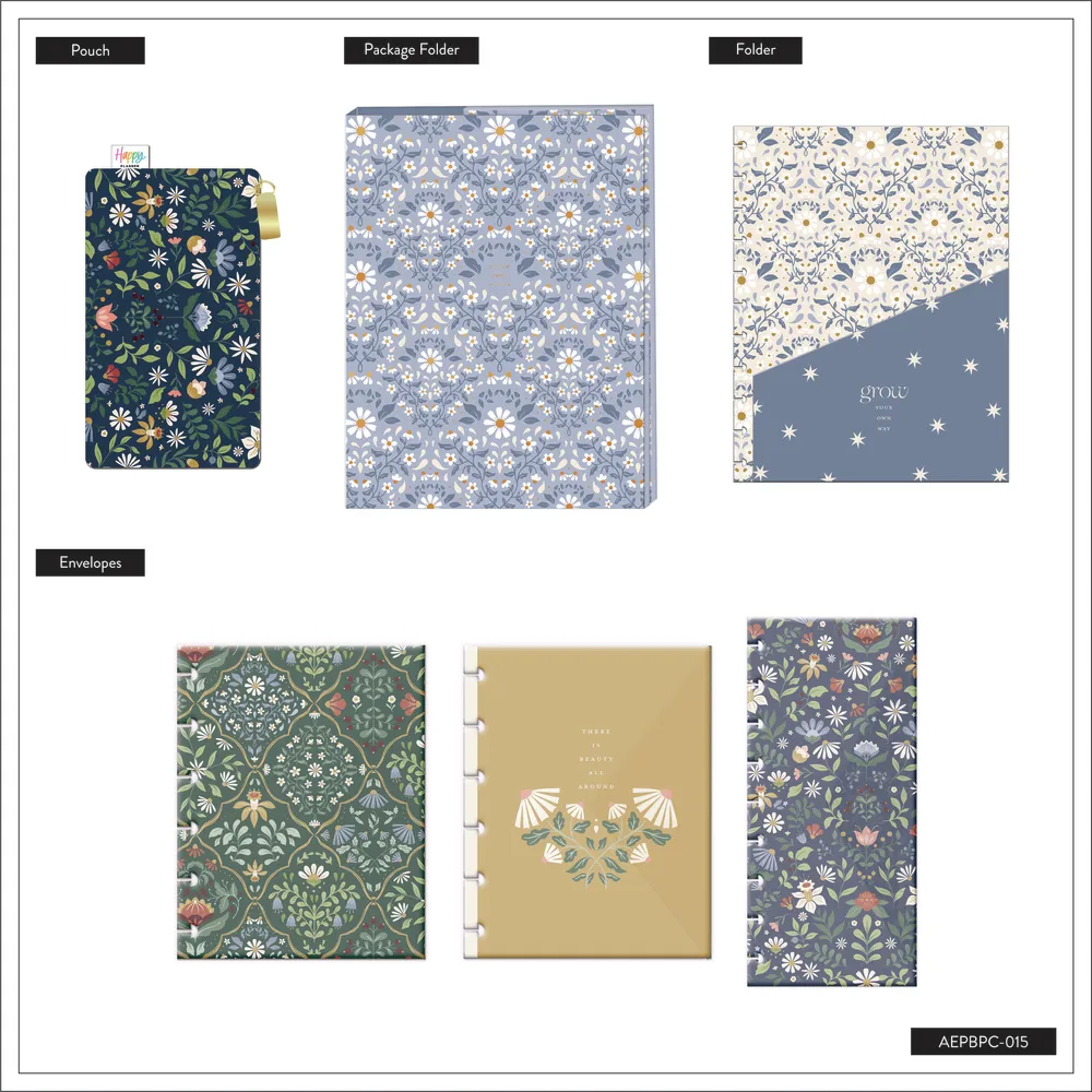 Happy Planner Forest Flowers Companion Big accessoires pochette florale