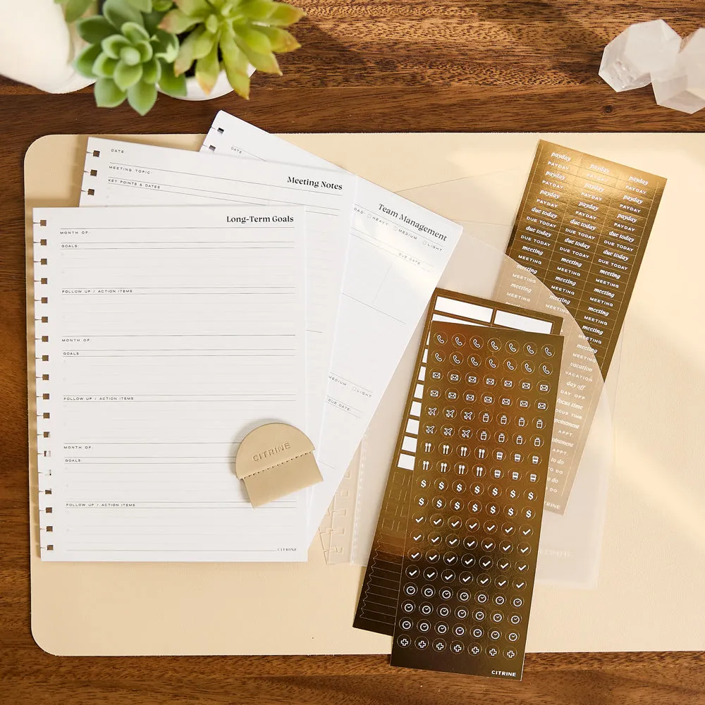 Happy Planner Citrine Work & Life extension spirale Classic 40 pages