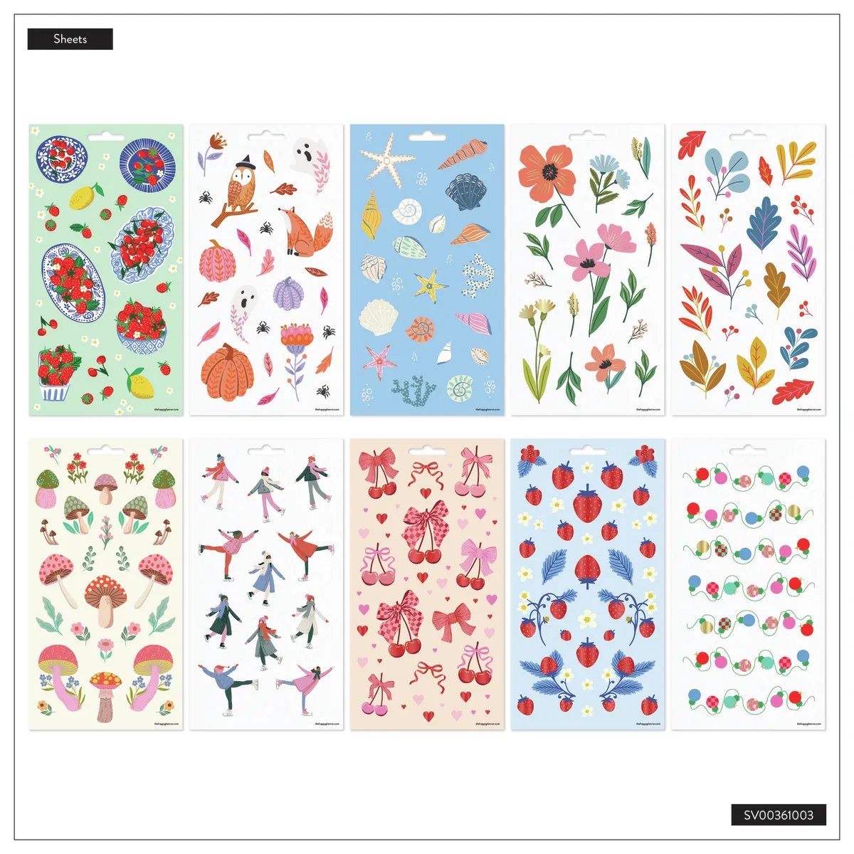 Happy Planner Teaching Seasons stickers 10 feuilles 236