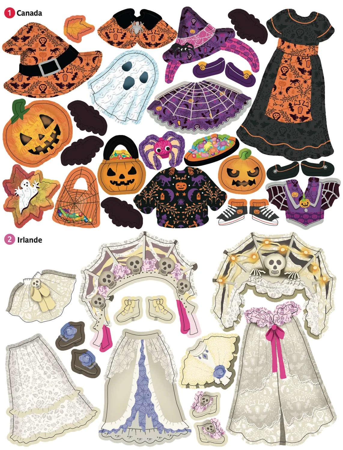 Frigobloc Minimiki Mes stickers Halloween livre stickers 300 stickers